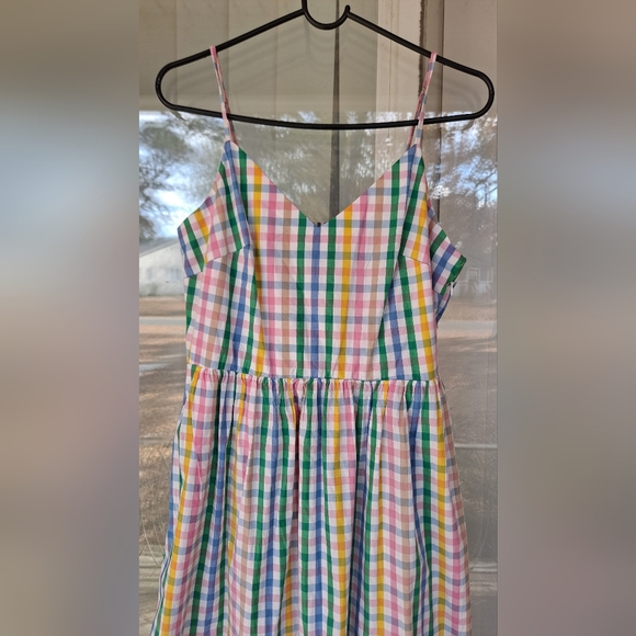 J.Crew Colorful Plaid Sundress Maxi Dress NWT Sz. 10 New With TagsNew wi… - Picture 4 of 8